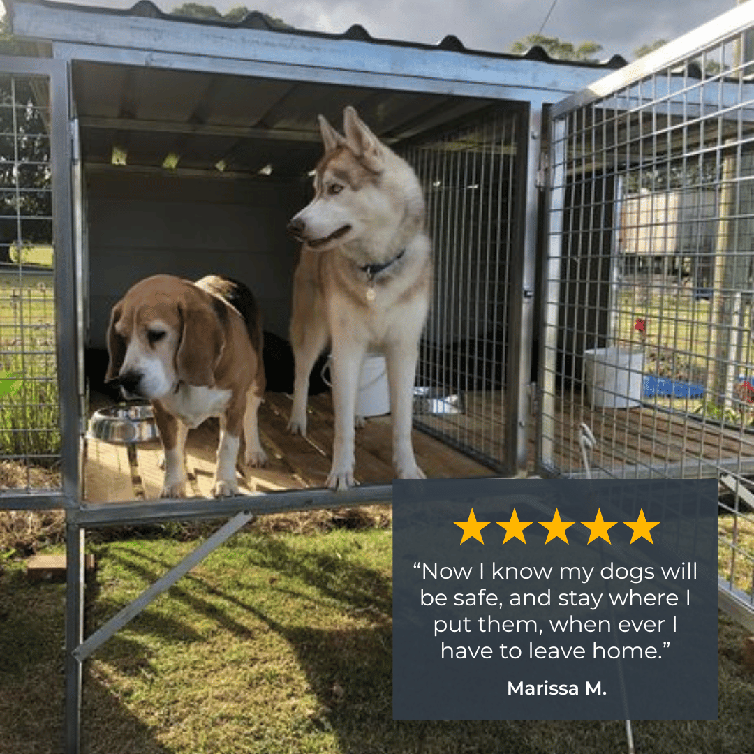 "Aussie Dog Kennels" Raised Dog Kennel