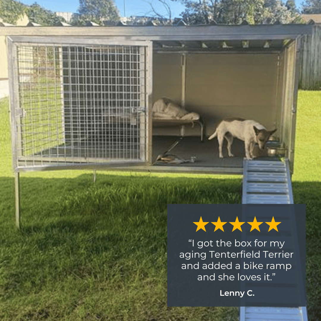 "Aussie Dog Kennels" Raised Dog Kennel