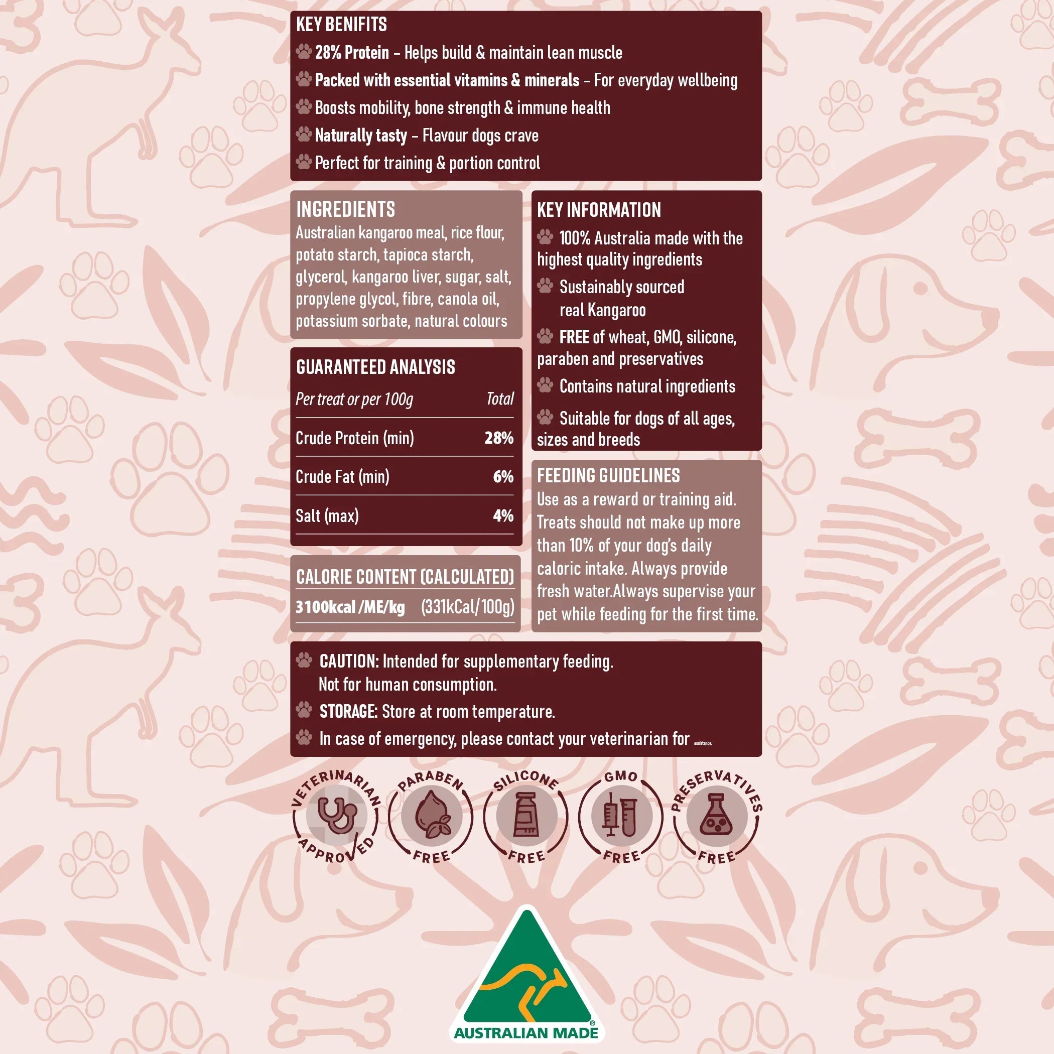 Aussie Roo Chews - Kangaroo Dog Treats by BDS Animal Health