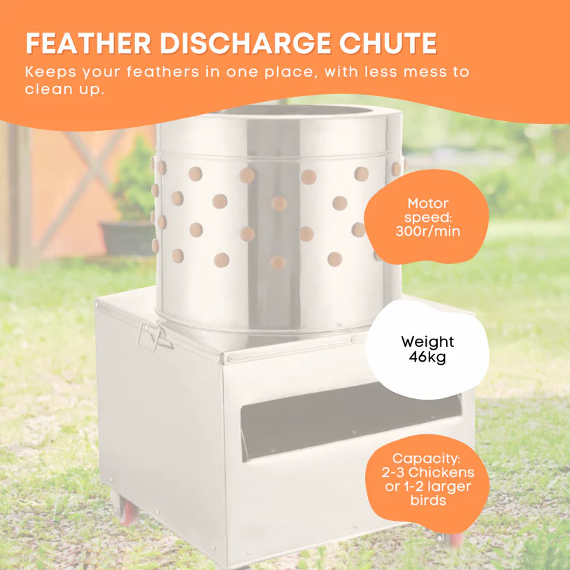 50cm Chicken Feather Plucker - Electric Poultry Defeathering Machine