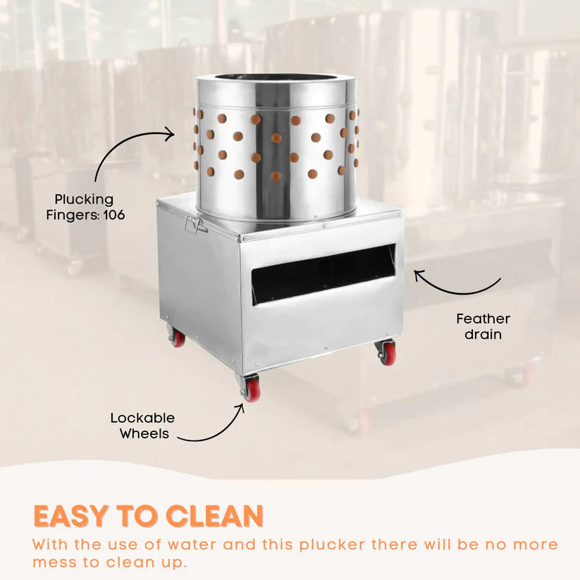 50cm Chicken Feather Plucker - Electric Poultry Defeathering Machine