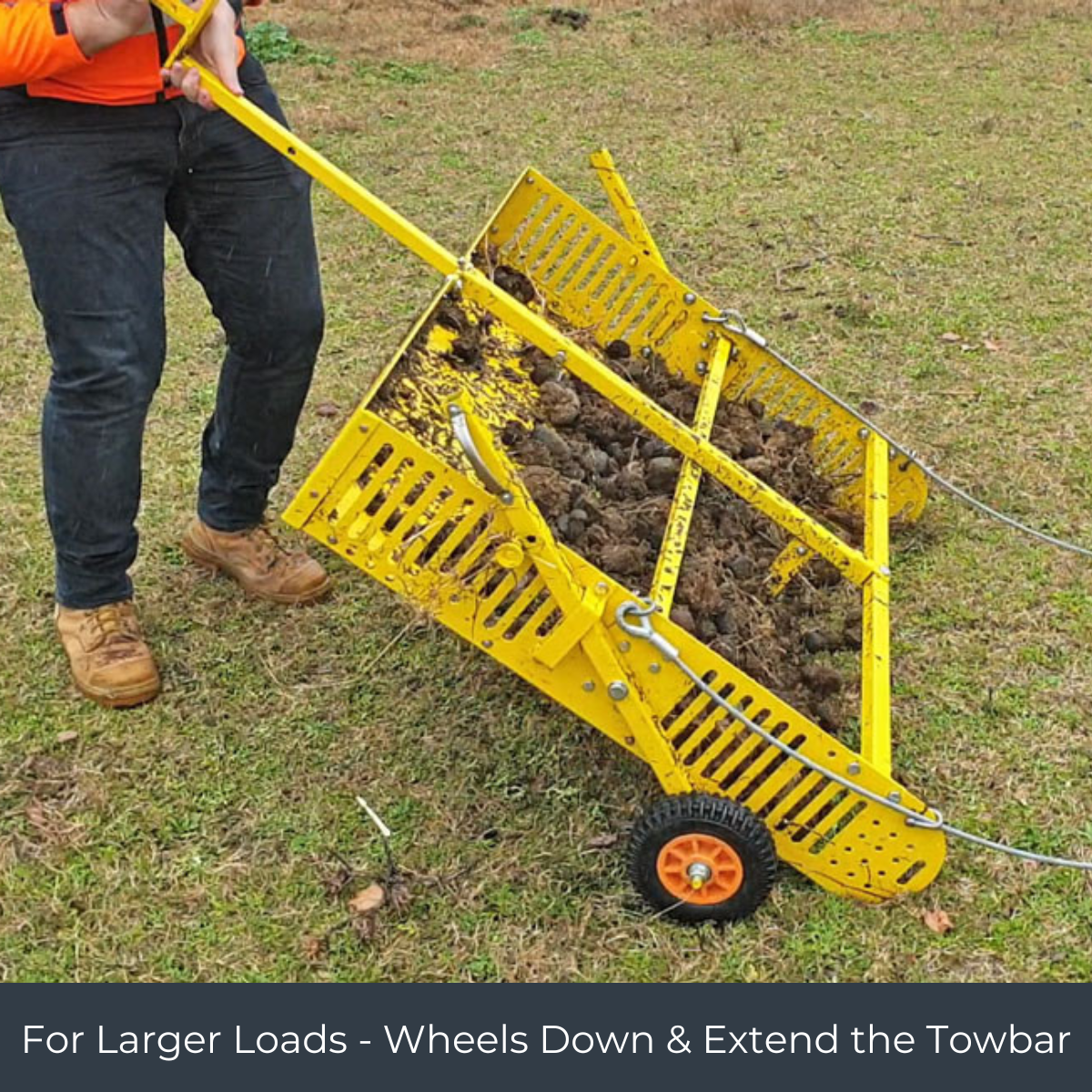 Scoop'N'Tow Manure Scooper / Paddock Field Cleaner + Trailer