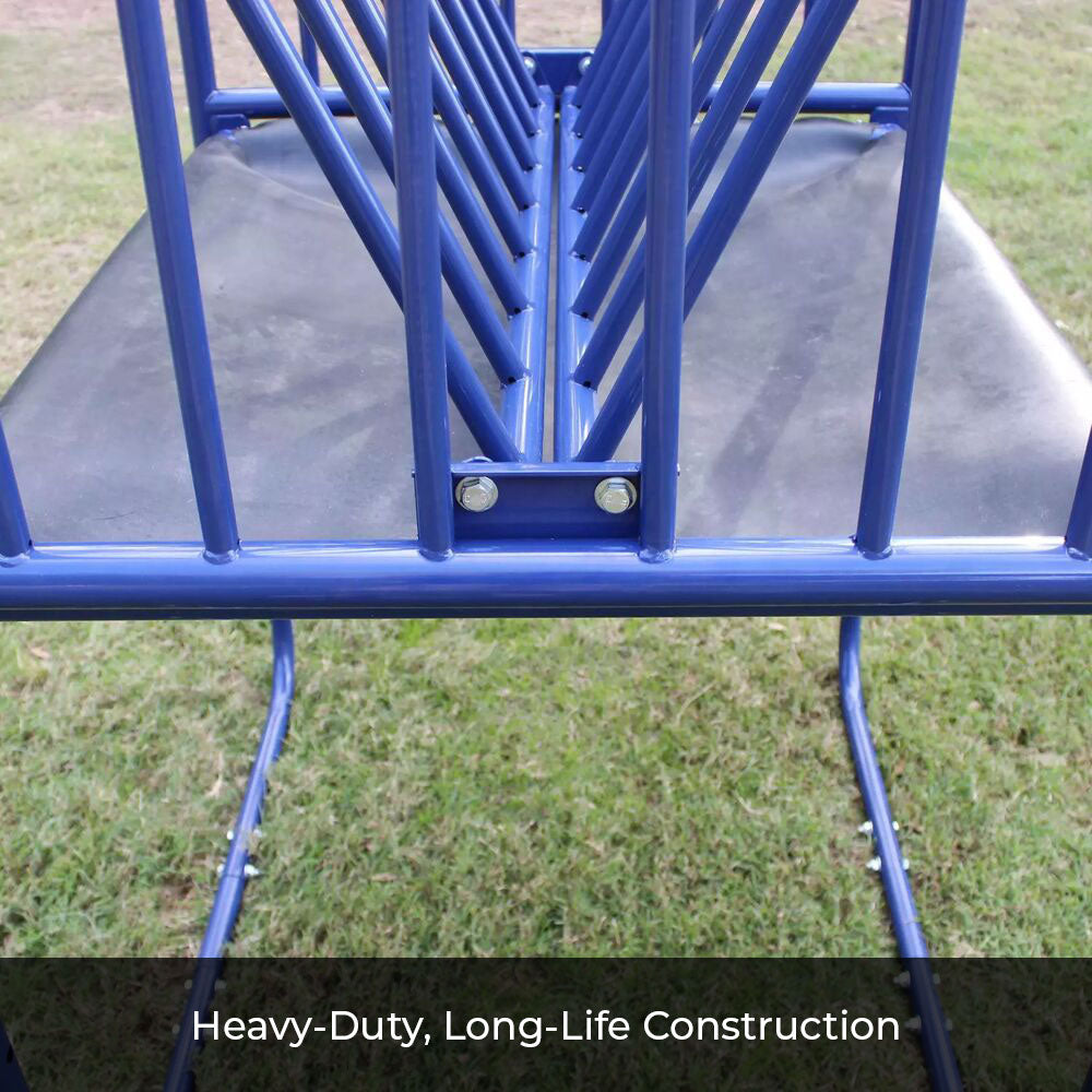 Heavy Duty Adjustable Height Hay and Grain Feeder