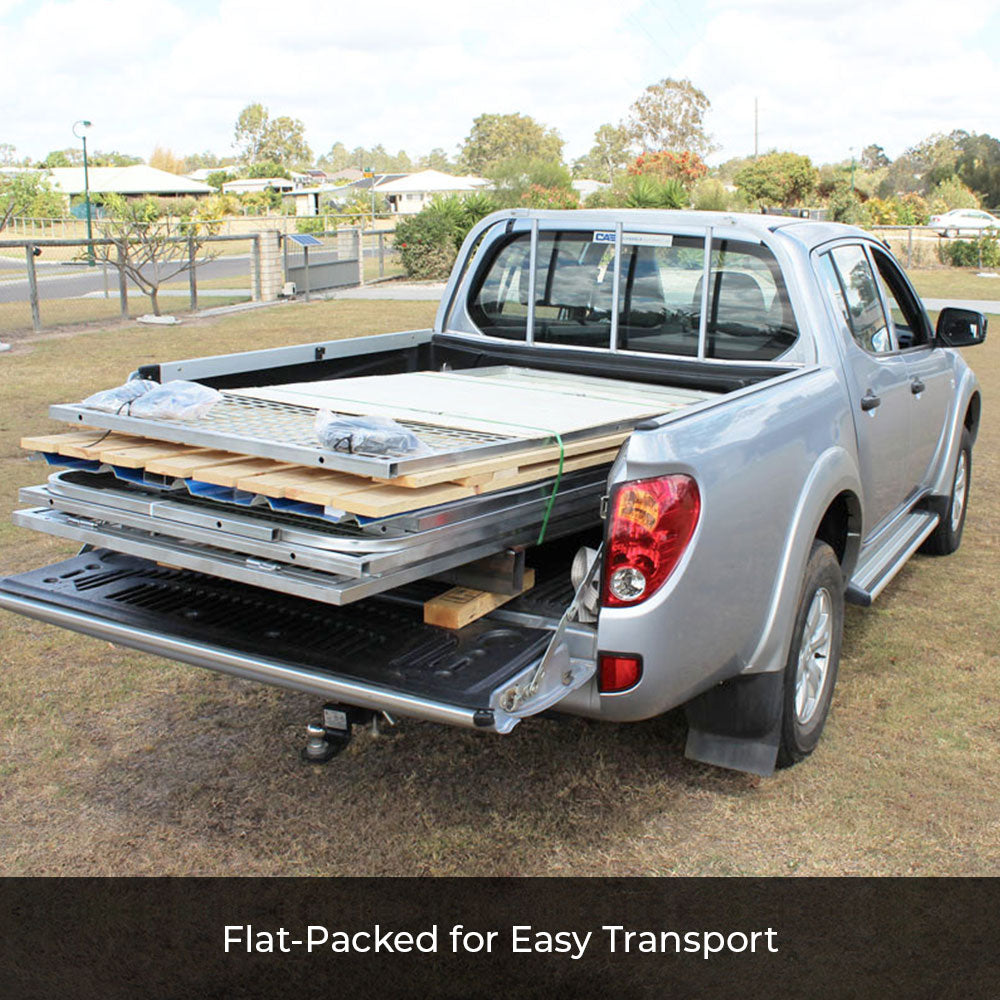 Flat Pack Raised Dog Kennel Farm + Yard