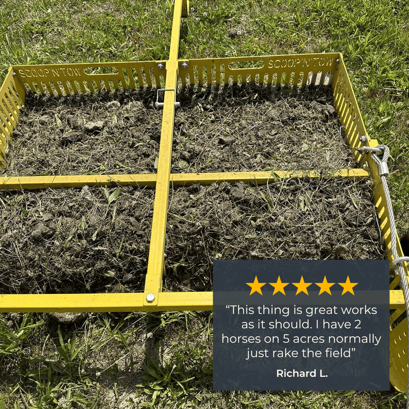 Field Cleaner Scoop'N'Tow Manure Scooper / Paddock Field Cleaner + Trailer