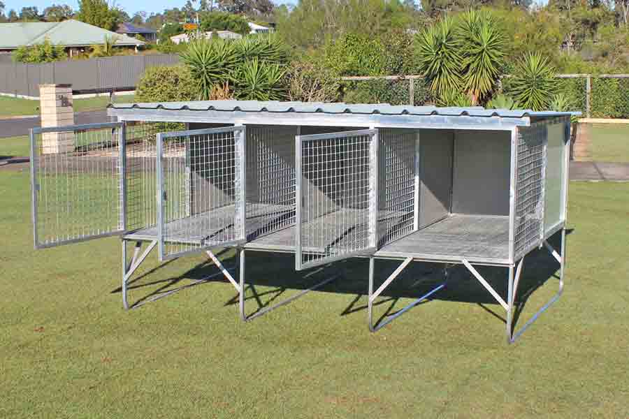 2 bay dog on sale kennel